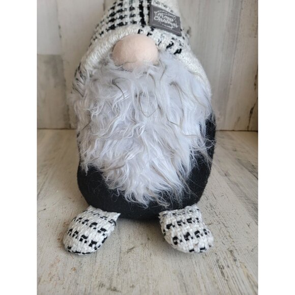 Large gnome plush white plaid Xmas home decor figure unique - Picture 4 of 7